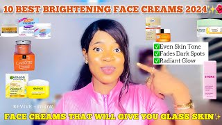 10 BEST BRIGHTENING FACE CREAMS FOR GLOWING SKIN IN 2024  Face Creams That Will Give You Glass Skin [upl. by Noinatrad969]