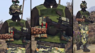 MILITARY GTA 5 Male Outfit With Pouches Glitch  No Transfer [upl. by Phene]