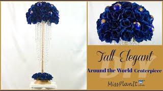 DIY Tall Elegant Around the World Centerpiece  Tall Wedding Centerpieces  DIY Tutorial [upl. by Aphrodite3]