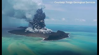 Caught on Camera Hunga Tonga Volcano [upl. by Olegnalehcim604]