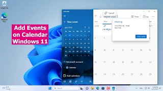 How to add Events in the Windows 11 Calendar [upl. by Eninaj901]