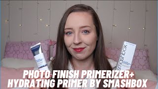 SMASHBOX PHOTO FINISH PRIMERIZER HYDRATING PRIMER  REVIEW amp 8 HOUR WEAR TEST [upl. by Ical]