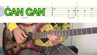 Can Can Offenbach  Rock Guitar Version  GUITAR TAB [upl. by Aital370]