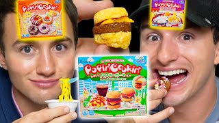 We try making tiny food Popin’ Cookin’ DIY candy kits [upl. by Iene]