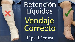 Retención de Líquidos Vendaje Correcto ayuda para Piernas Hinchadas [upl. by Aniehs]