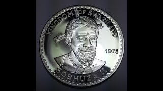 Swaziland 10 Emalangeni 1975 quotKing Sobhuza IIquot Rare coin [upl. by Caneghem264]