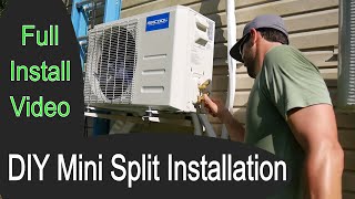 DIY Mini Split Installation Step by Step [upl. by Laddie859]