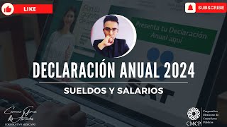 DECLARACIÓN ANUAL SUELDOS Y SALARIOS 2024 Ejercicio 2023 [upl. by Adiuqram652]