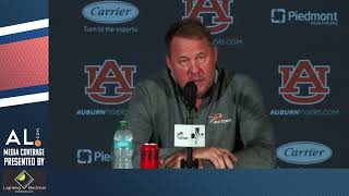 Hugh Freeze addresses the media Monday morning following bye week as Auburn prepares to face ULM [upl. by Mathia]