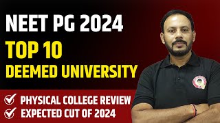 Top 10 Deemed Universities in NEET PG 2024 amp Expected Cutoff 2024 [upl. by Jacobina556]