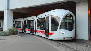 Tramway T1 et T2 de Lyon sous les voutes de Perrache [upl. by Aisetal]