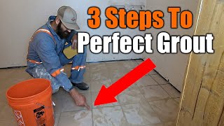 3 Steps To Get Perfect Grout On Your Floor Tile  THE HANDYMAN [upl. by Sivatnod]