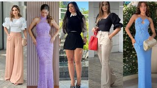 Tendencias de moda para primaveraverano 2025 sonMangas globo Crinolina Pantalones anchos etc [upl. by Codd]