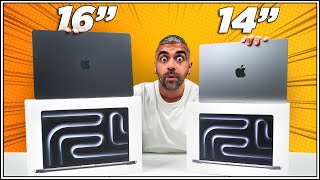 M3 MacBook Pro 14quot vs M3 Max MacBook Pro 16quot Unboxing  Space Black Color Differences 🖤 [upl. by Donelson]