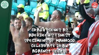 Crazy Scenes as Aberdeens Finest Specimens of Manhood Celebrate Draw  Celtic 2  Aberdeen 2 [upl. by Etnaid]