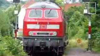 DB Class 218 departing Mainz Gonsenheim  June 2008 [upl. by Noed]