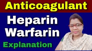 HeparinWarfarin  Difference Between Heparin And Warfarin  Action And Side Effects Of Heparin [upl. by Johnnie]