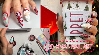 3D Xmas Gonk Nails [upl. by Yendyc735]