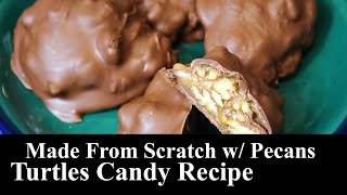 Easy Homemade Turtles Candy Recipe with Pecans and Caramel  Candy  The Southern Mountain Kitchen [upl. by Ainolloppa713]