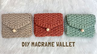 DIY  Macrame wallet tutorial  Cartera de macrame  마크라메 지갑 [upl. by Badger]