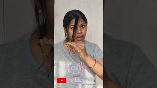 How I cut my french hairstyleside BangsFringesFront Hair cutself cut bangstylehaircut trendi [upl. by Lyndes]