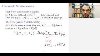 21 Hilberts Nullstellensatz Commutative Algebra and Algebraic Geometry [upl. by Neliak679]