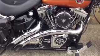 HarleyDavidson FXSB Breakout 2014  Bassani Radial Sweepers amp RSD Clarity Air Cleaner [upl. by Eiclek]