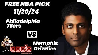 NBA Picks  76ers vs Grizzlies Prediction 11202024 Best Bets Odds amp Betting Tips  Docs Sports [upl. by Grae816]