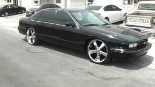 DUBSandTIREScom 22 Inch American Racing Nova Chrome Wheels 1995 Chevy Impala Rims Miami Hollywood [upl. by Annaer721]