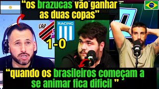 ENOJADOS ARGENTINOS FICARAM CHOCADOS E TRISTES APÓS O ATLÉTICO PARANAENSE DERROTAR O RACING [upl. by Imeon]