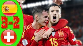 Spain vs Switzerland Highlights  UEFA Nations League 2024 [upl. by Annaillil304]