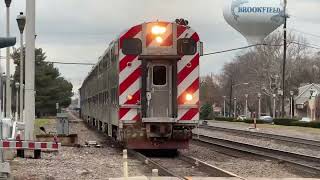 Metra BNSF Holiday Train 9516 Meets With A BNSF Power Move At Brookfield On December 2 2023 [upl. by Maggee489]