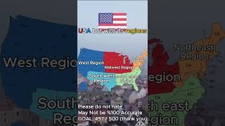 USA but with its regions mapper mapchart map geography mapping maping mapology mapp [upl. by Manley]