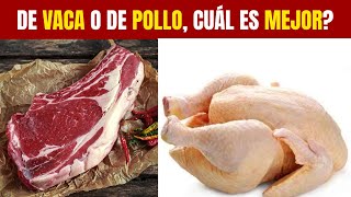 CARNE de VACA vs CARNE de POLLO cuál es MEJOR 🐔🍗🐄🐮 [upl. by Celia]