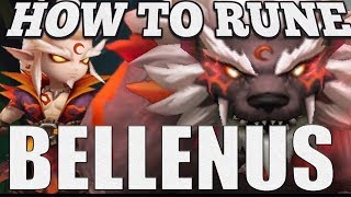 Summoners war  How to rune Bellenus Fire Druid amp where can we use [upl. by Hjerpe]