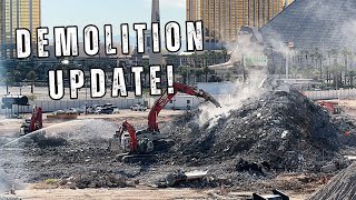 Watch Cleanup For Future As Stadium on Corner of Las Vegas Strip Demo Update on Trop Hotel [upl. by Lucita]