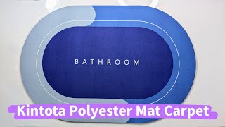 Kintota Polyester Bathroom Oval Door Mat Floor Bath Mat Carpetindiaunboxed [upl. by Nohsad967]