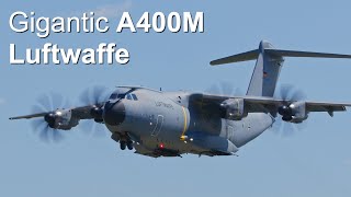 😎 2 Giant A400M fly Like A Boss  Low Lev Pass TakeOff Tact Landing Sound a400m [upl. by Ramey]