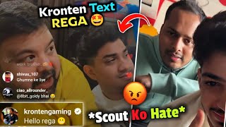 Kronten Text Rega 😱 Scout getting Hate  Goldy Bhai Reply 😠 [upl. by Kyred980]