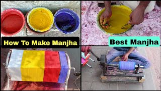 Best Manjha To Cut Other Kites  Manja Making  Kite Festival 2022  Uttarayan 2022  Amdavadi [upl. by Ailahk343]