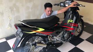 SATRIA 2TAK LUMBA STANDAR OS75 PAKE AHM ORIGINAL [upl. by Kaspar]