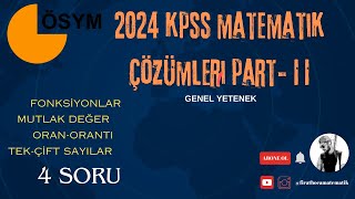 2024 KPSS MATEMATİK PartII kpss kpss2024 kpssmatematik genelyetenek matematik soruçözüm [upl. by Llerrod]