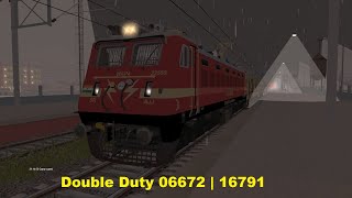 DOUBLE DUTY  06672 MEJTN Passenger  16791 Palaruvi Exp Pt 2 OpenRailsMSTS [upl. by Thunell47]