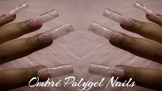 OMBRÉ POLYGEL NAILS 🌺🤍  Easy Nail Tutorial  Polygel Application ✨ [upl. by Attenrev]