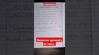 GOVERNOR GENERALS OF INDIA VIRALTRENDING [upl. by Slaohcin]