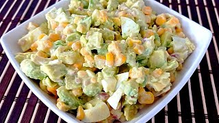 🥗La más exquisita ensalada de aguacate ¡Fácil cremosa deliciosa y saludable 🥑😋 [upl. by Acilgna]