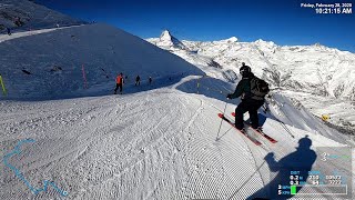 Zermatt Matterhorn Ski Run Hohtälli  Gant [upl. by Tibbs]