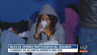 Miles de jóvenes se presentaron en cuarteles de Quito y Guayaquil para ingresar al servicio militar [upl. by Nahte]