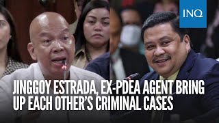 Jinggoy Estrada exPDEA agent bring up each other’s criminal cases [upl. by Ahsit]