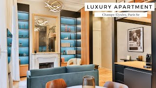 Luxury Paris Apartment Tour One Bedroom  ChampsElysées 8th District  PARISRENTAL  REF60808 [upl. by Leiba]